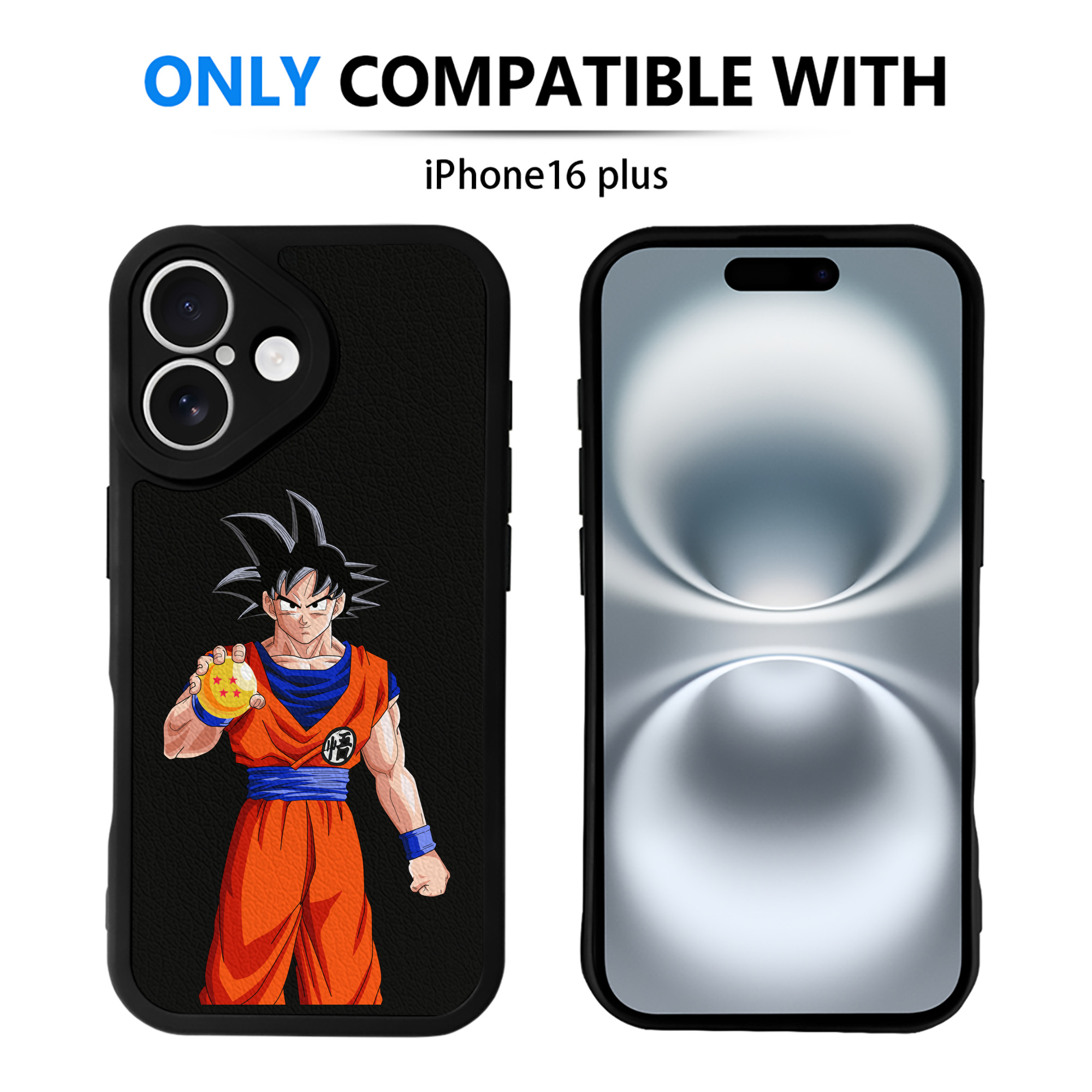 （画像用） ドラゴンボール 孫悟空（そん ごくう）Son Goku カカロット DRAGON BALL Kakarotto 【iPhone 16シリーズ対応】シリコンスマホケース（レザー調） 材質：シリコン